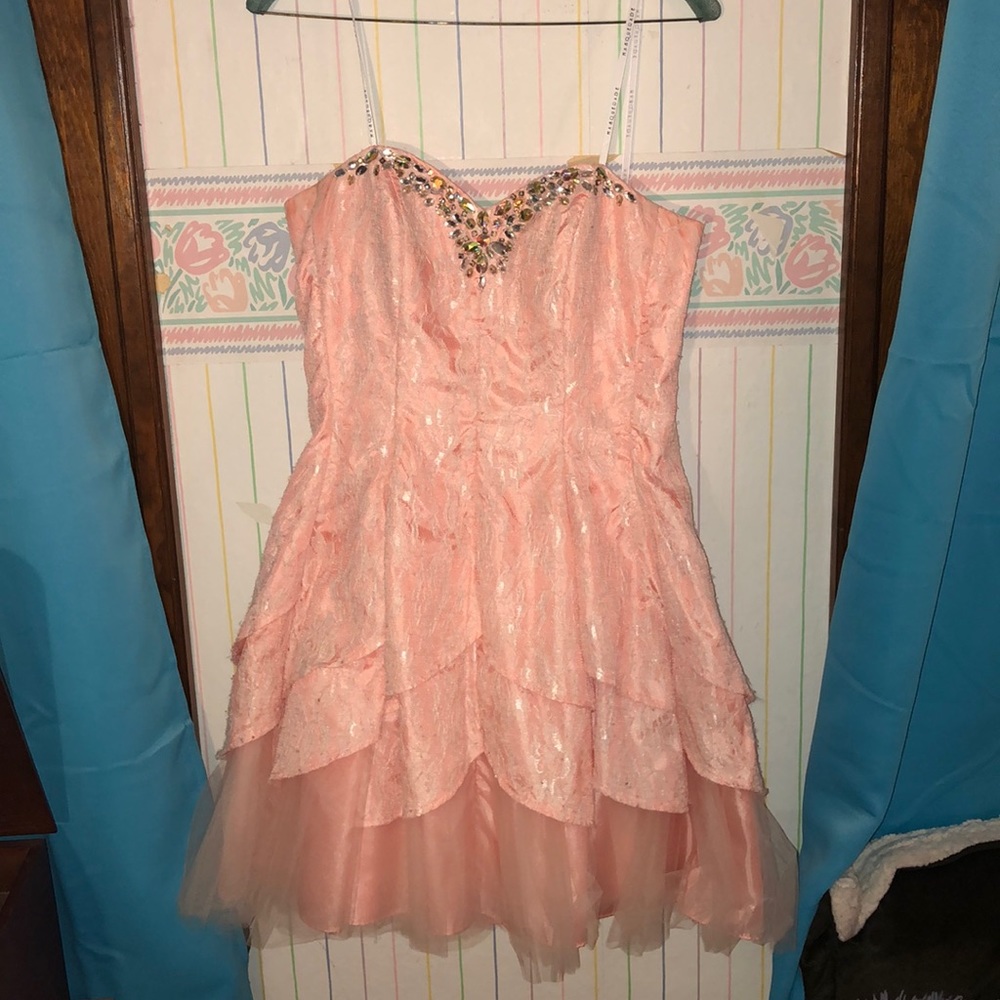 Blush homecoming dress